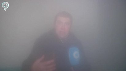 Дом утонул в зловонном тумане в левобережье Новосибирска