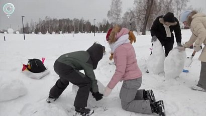 130 снежных баб слепили жители Новосибирска